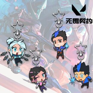 无畏契约周边星星扣可爱q版捷风暮蝶学生书包饰品卡通挂件礼物