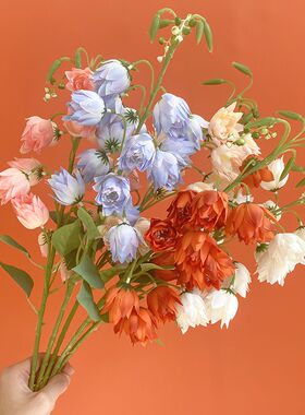 北欧高档仿真花风铃花绢花假花家居民宿客厅桌面插花摆件绢花婚庆