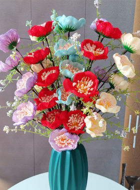 轻奢高端杜鹃花仿真花摆设假花客厅餐桌花束装饰插花家居花艺摆件