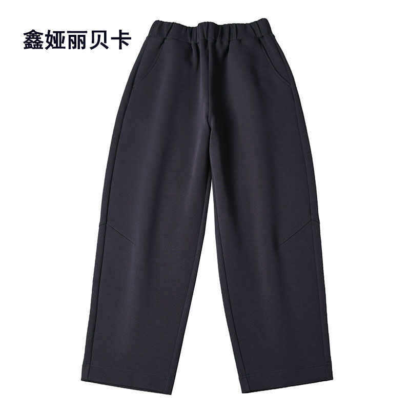 高腰休闲丽贝卡空气棉九分气球裤