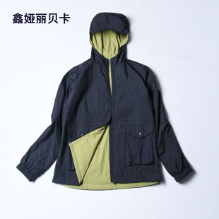 2026秋冬新款鑫娅丽贝卡MR26093 收腰抽绳设计连帽薄棉服女上衣