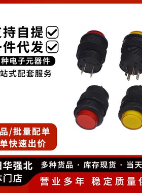 R16-503复位/自锁式按键/按钮开关带灯 红/绿/黄色4脚/2脚