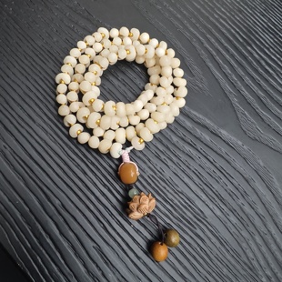108颗棕榈籽/金佛草 小众文玩多圈手串挂脖项链