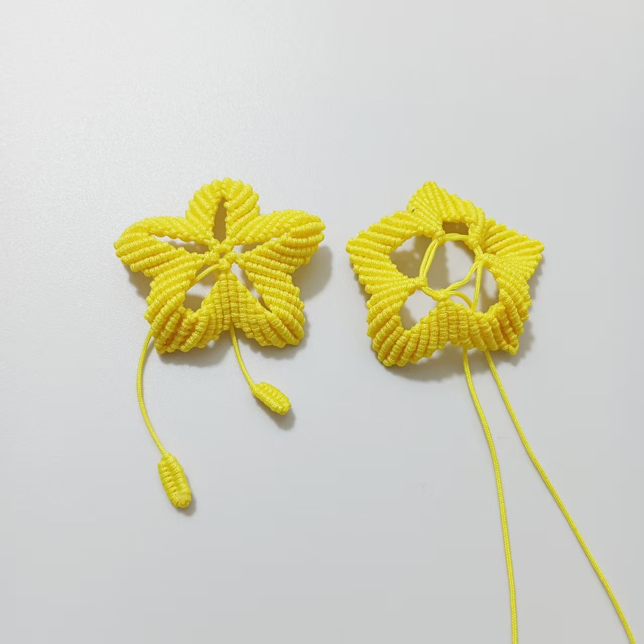 手工编绳叶子 柿子核 无患子挂件配件葡萄串叶片葡萄叶 黄色