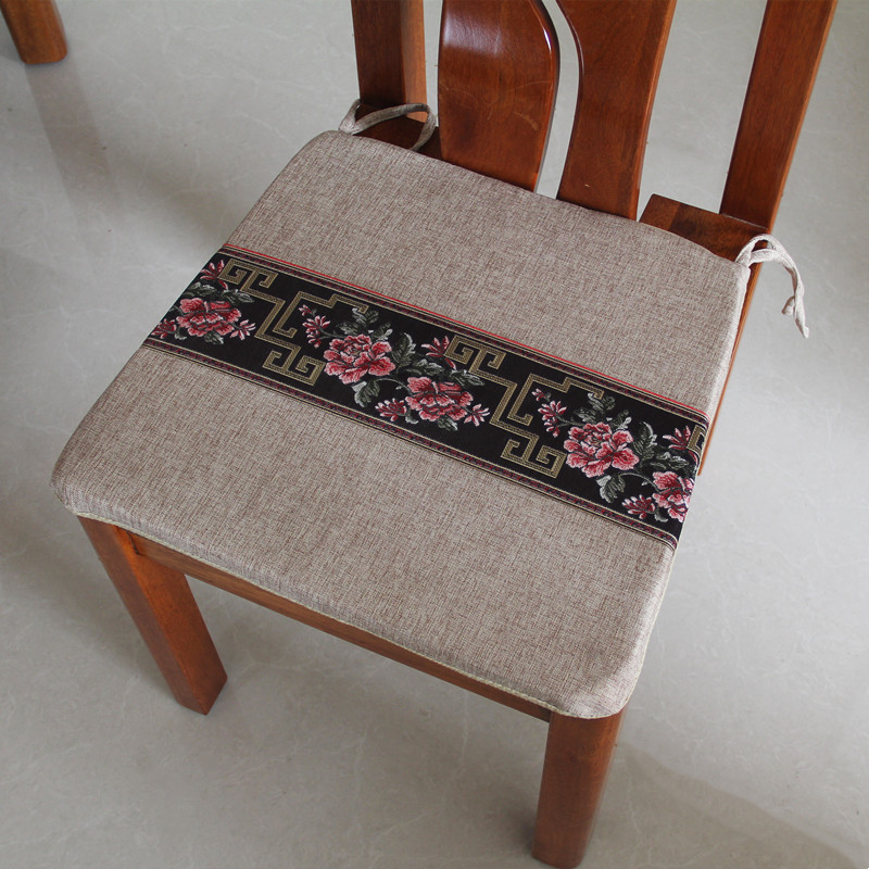 棉麻中式坐垫新款家居布艺定制