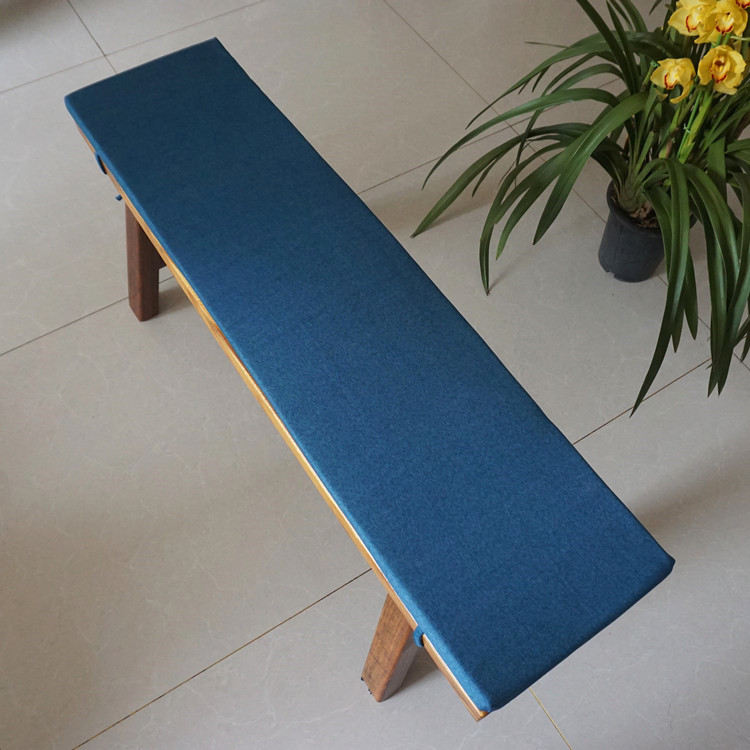 长条凳棉麻中式定制板凳椅子坐垫