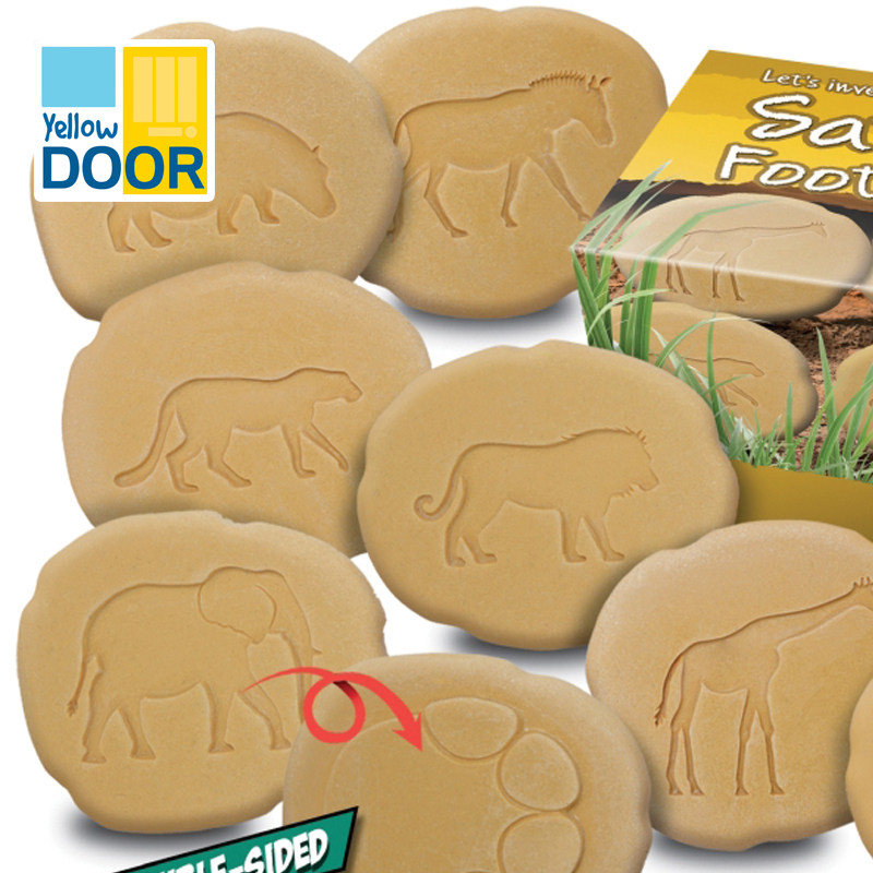 贝乐多yellow-door科学探索野生动物脚印儿童手工diy制作考古挖掘