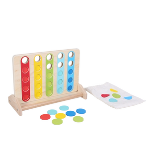 EDUcare彩色插片屏风 练习投掷颜色分类进行颜色配对游戏木质玩具