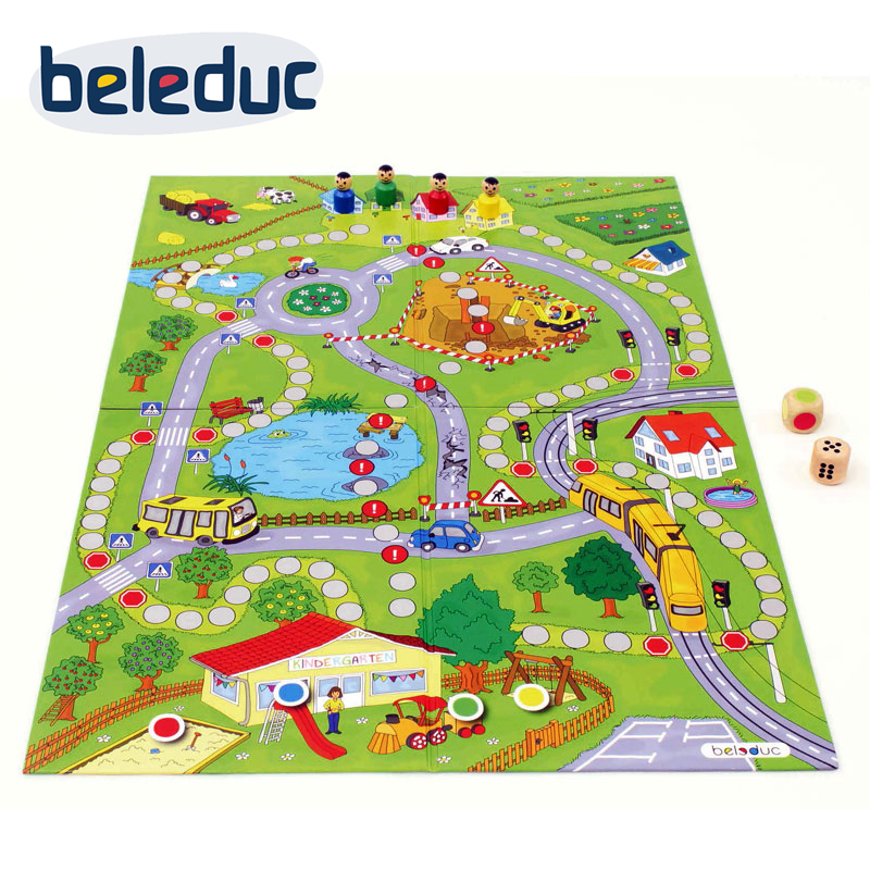 beleduc交通知识亲子玩具多功能