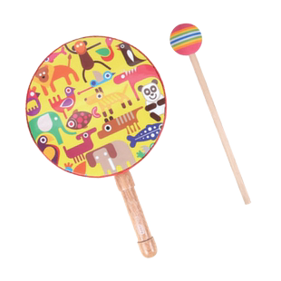 EDUcare0-3岁婴幼儿打击乐器单面手鼓沙蛋八音琴音乐启蒙玩具1-2