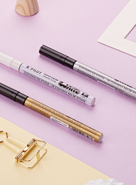 Pilot日本百乐油漆笔记号笔SC-S/W/G-F尖1.0mm金银色白色高光笔勾线笔红毯签名笔金属防水不掉色补鞋笔马克笔