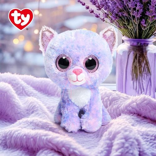 【正版授权】美国Ty毛绒玩具小猫咪安抚玩偶大眼睛公仔娃娃送礼物