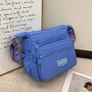 妈妈包中年女款斜挎包捷朗仕新款休闲百搭单肩小包迷你牛津布背包