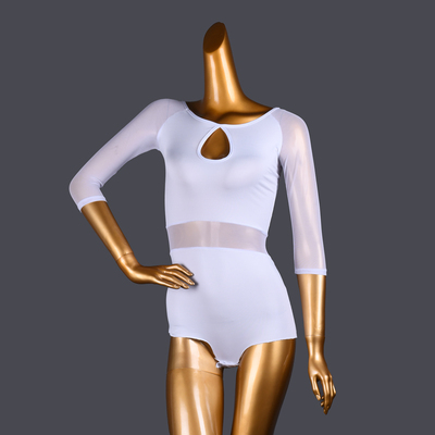 步婷舞拉丁舞上衣性感插肩袖