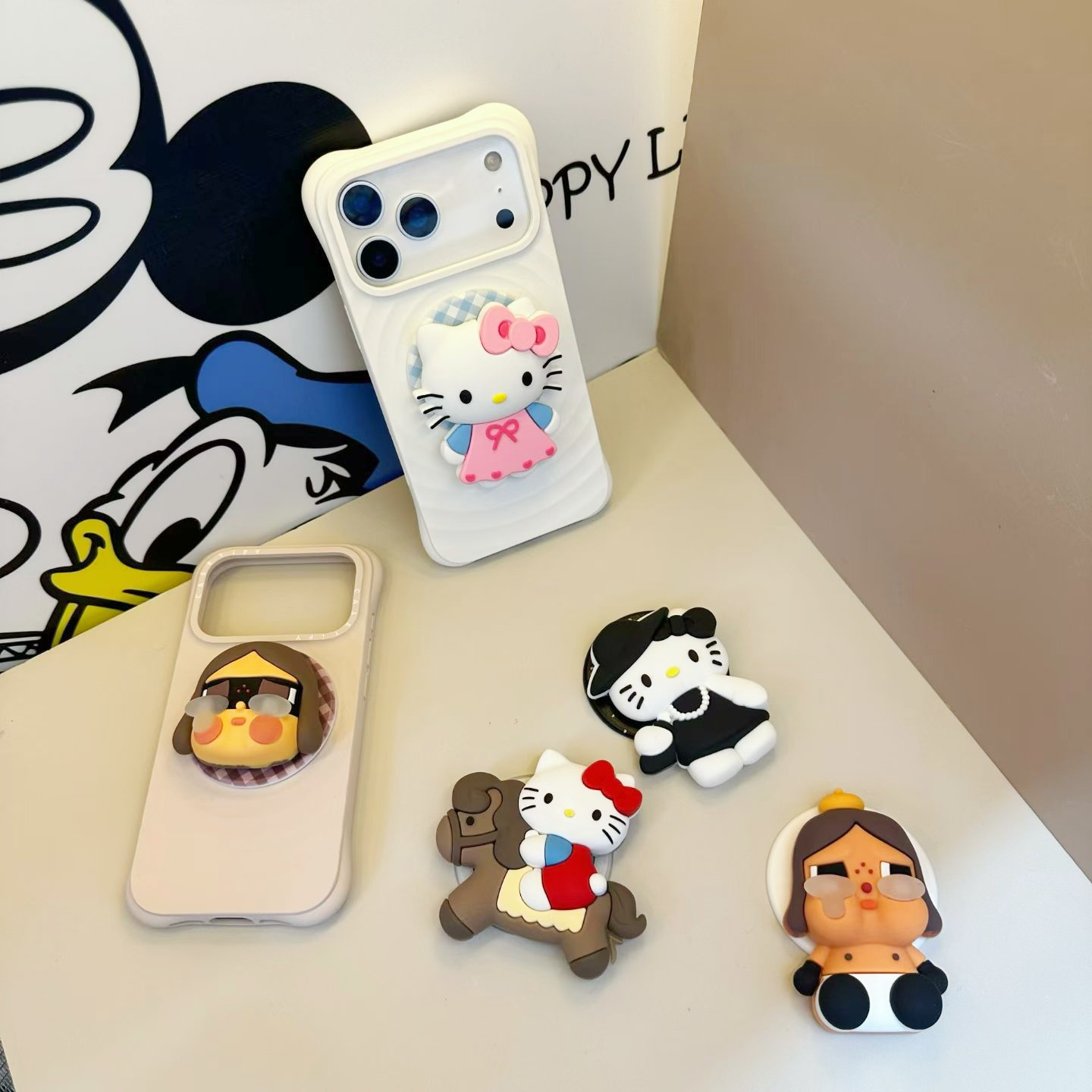 泡泡骚通用手机气囊支架啪嗒磁吸支架可伸缩适配popsockets硅胶