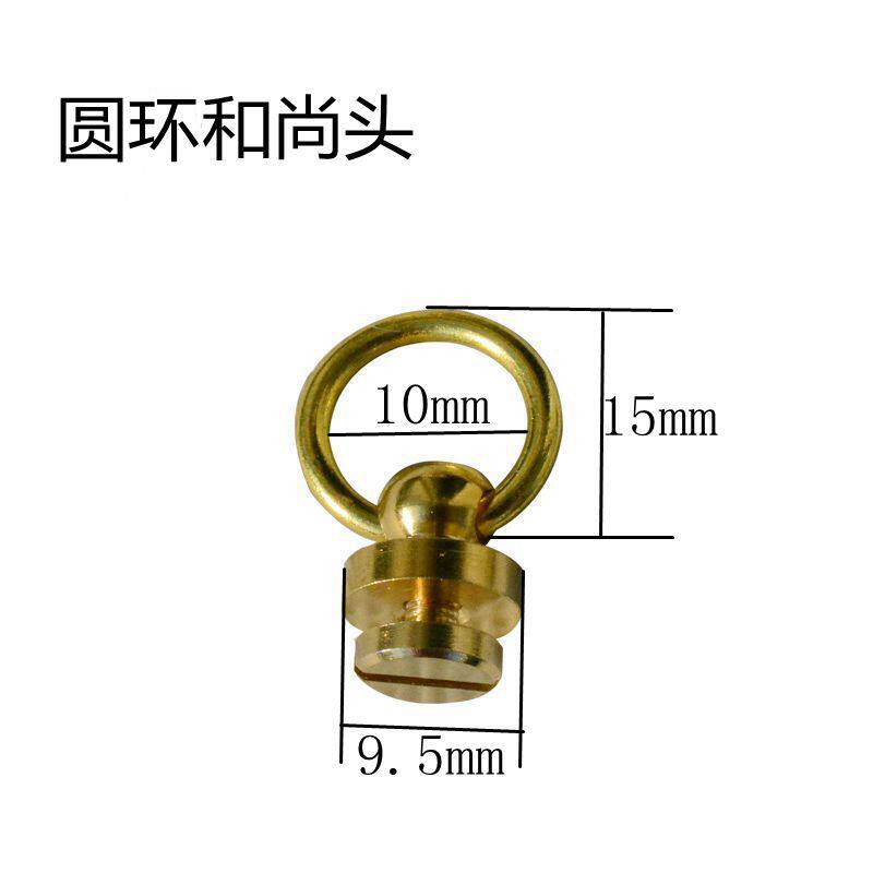 PURE BRASS ROTATING MONK HEAD RING MONK HEAD DIY BAGS HANDMADE LEATHER LEATHER HARDWARE ACCESSORIES