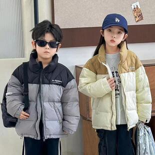 2024年新款儿童羽绒服男童女童中大童胖童加大加肥冬装立领外套