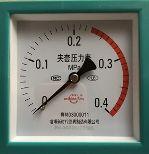 山东新华灭菌锅方形-0.1-0.3压力真空表Y-100ZT淄博新时代仪表0.4