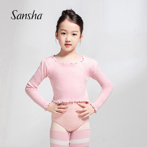 sansha三沙儿童舞蹈保暖上衣外套