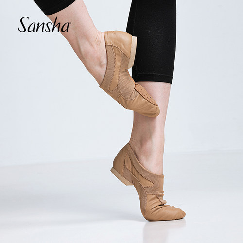 Sansha爵士舞鞋弹力网拼接