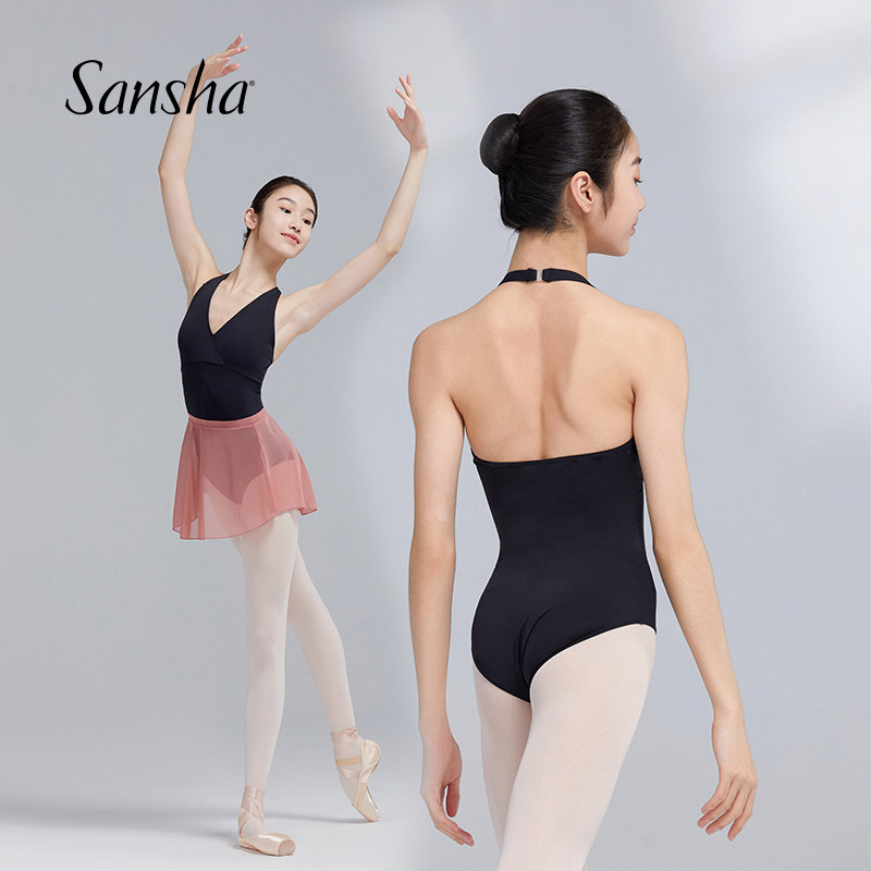 三沙优雅挂脖芭蕾舞练功服