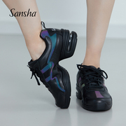 Sansha French Sansha modern dance shoes female jazz dance soft bottom with breathable leather square dance shoes