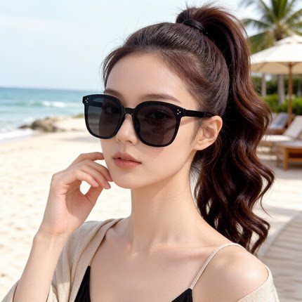 大脸墨镜男夏防晒大框显瘦太阳镜高级感ins防UV加宽大码太阳镜女