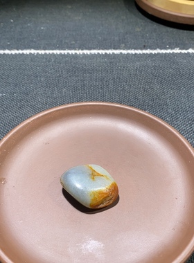 捡漏价新疆和田玉籽料青花玉原石红皮青花