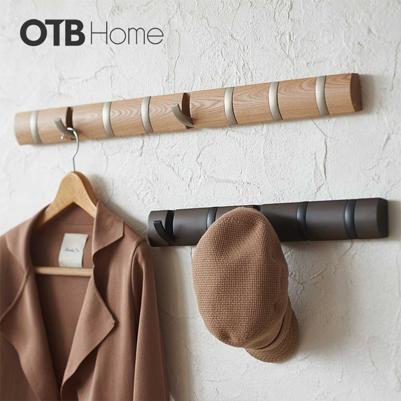 UMBRA实木墙壁入户玄关衣帽钩