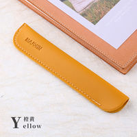 PU leather super fiber creative simple pen case, business trend portable signature pen and fountain pen protective case, black and blue bag thumbnail 3