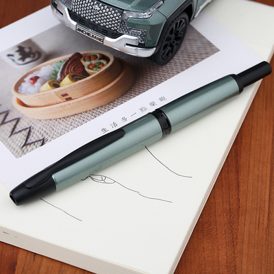 MAJOHN末匠A1按动伸缩出尖钢笔金属烤漆F尖通用书写练字铱金笔