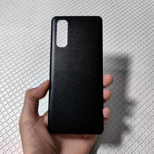 适用oppofindx2后盖玻璃改装仿黑皮纹替换原dingx2手机电池后外壳