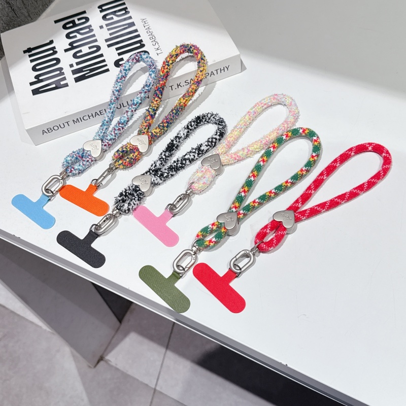 毛绒花纹手机挂绳新款挂链手腕绳携带挂件耐用高端钥匙扣户外百搭