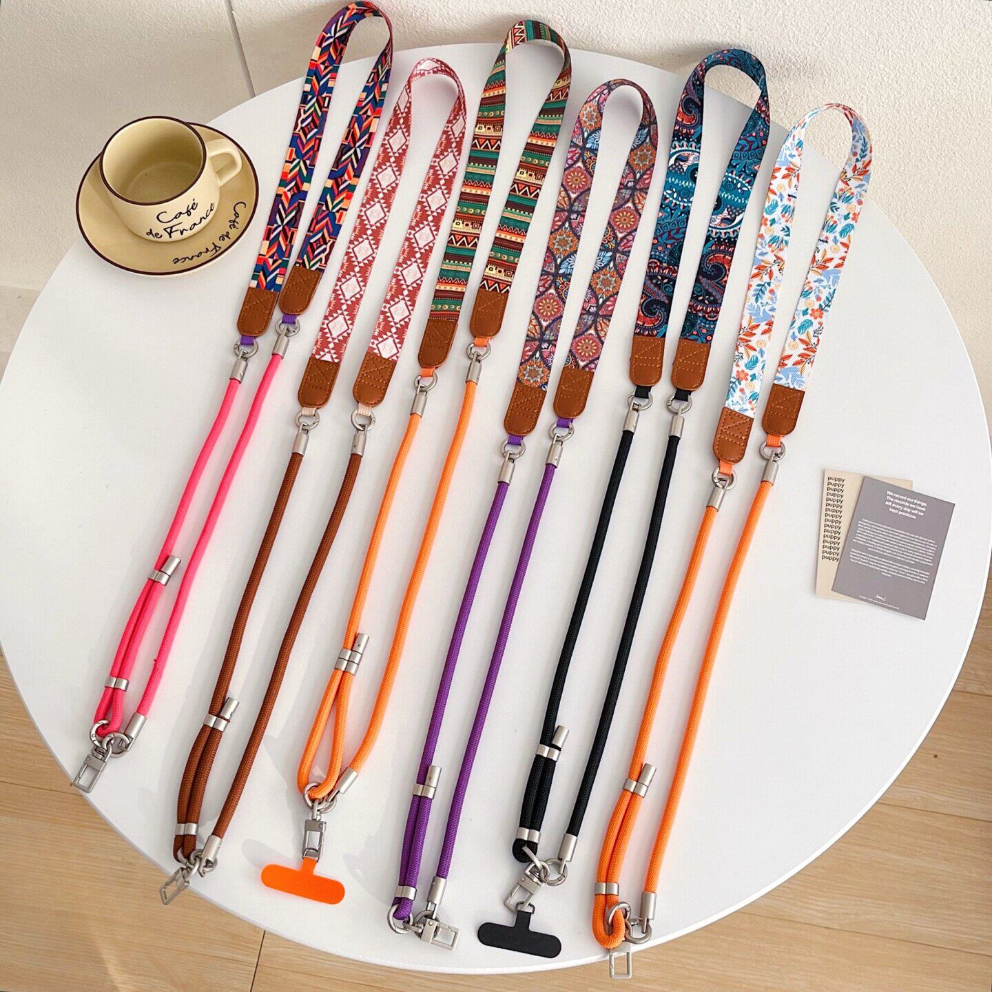 手机挂绳斜挎可背挂脖链绳可调节手机链垫片手机挂链防丢带子背带