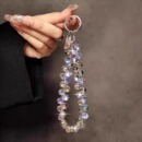高级感奢华水晶玻璃串珠挂链时尚 百搭钥匙扣包包挂饰手机挂绳通用