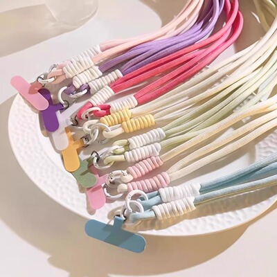 斜挎链条耐用长款背带编织绳挂肩挂脖手机链斜跨结实通用手机壳女