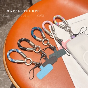 个性指环挂绳高级感汽车钥匙扣环手机挂绳短款迷你手指绳男女挂件