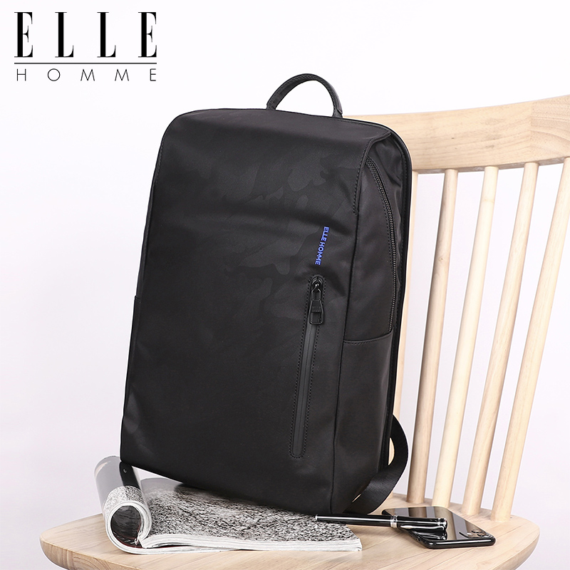 ELLE HOMME双肩包男士春夏新款防泼水背包商务青年休闲电脑包书包
