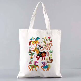 2026马年帆布包春节新年帆布袋定制大容量环保购物袋手提客制外出