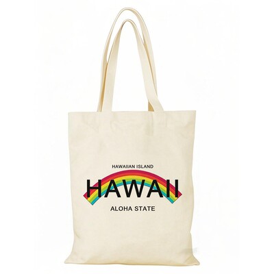 夏威夷帆布包Hawaii State文创帆布袋定制大容量手提环保购物时尚