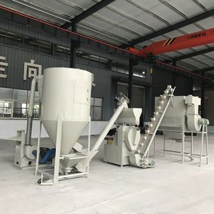 环模秸秆草粉颗粒机膨润土猫砂生产线大型水产鱼饲料混合烘干设备