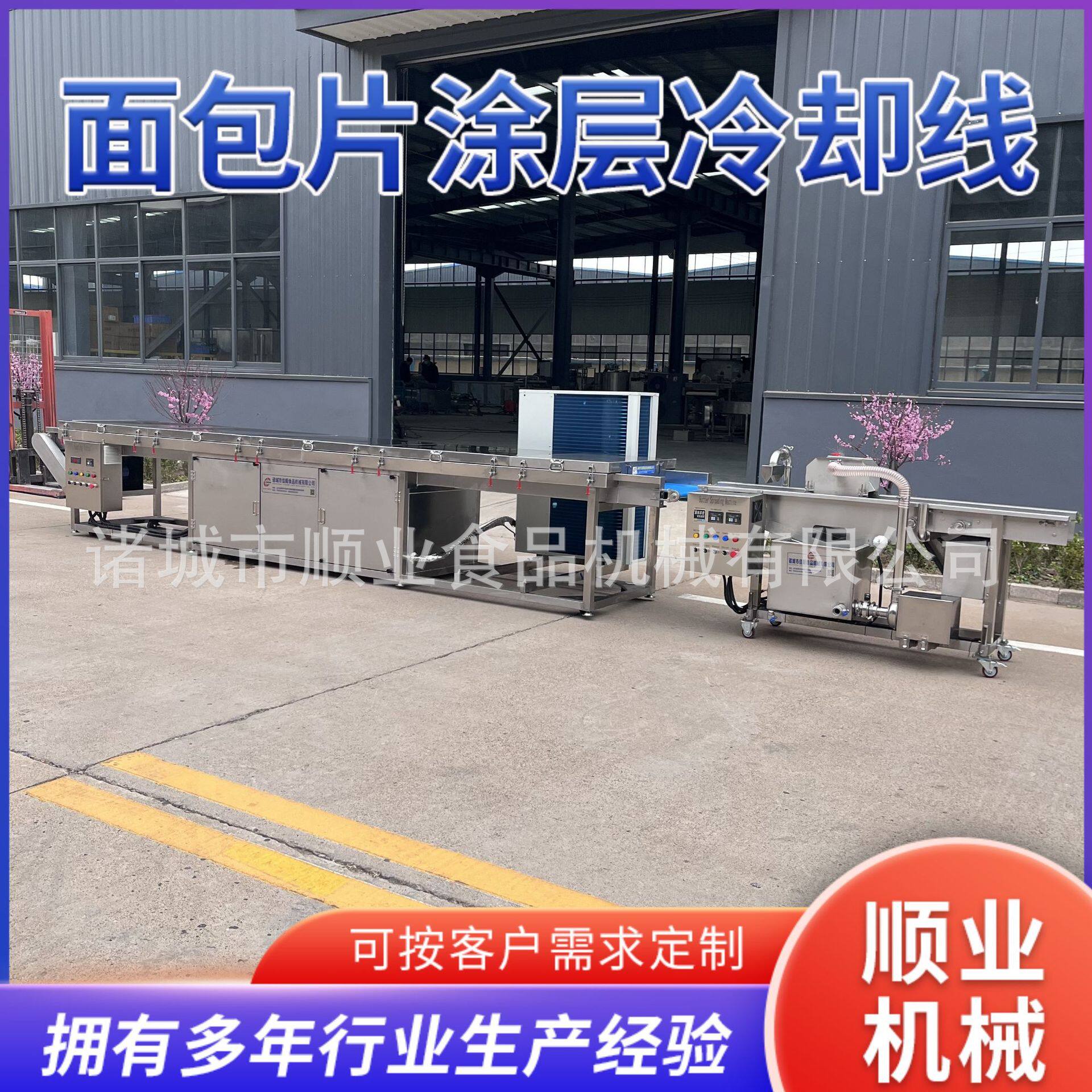 巧克力涂层冷却线连续式 面包片涂层冷却线 冻干水果芒果草莓涂衣