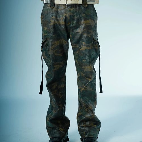 EK宽松直筒休闲微喇长裤