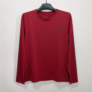 Brooks Brothers布克兄弟男士冰凉肤感印花速干户外吸汗长袖T恤