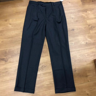 Brooks Brothers布克兄弟男士双褶经典款纯羊毛直筒西装长裤子