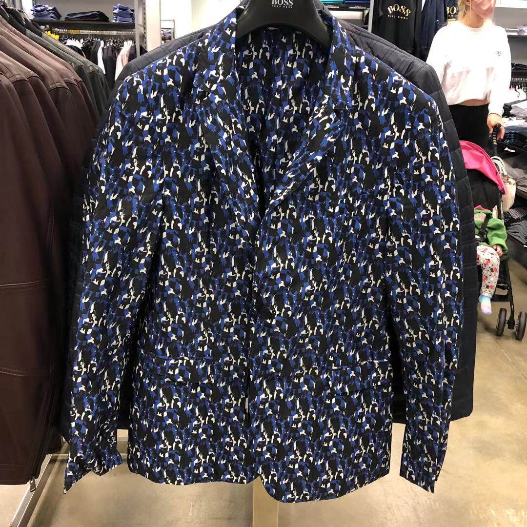 Hugo boss男士春夏款迷彩单西潮流个性外套防水面料西装西服流行