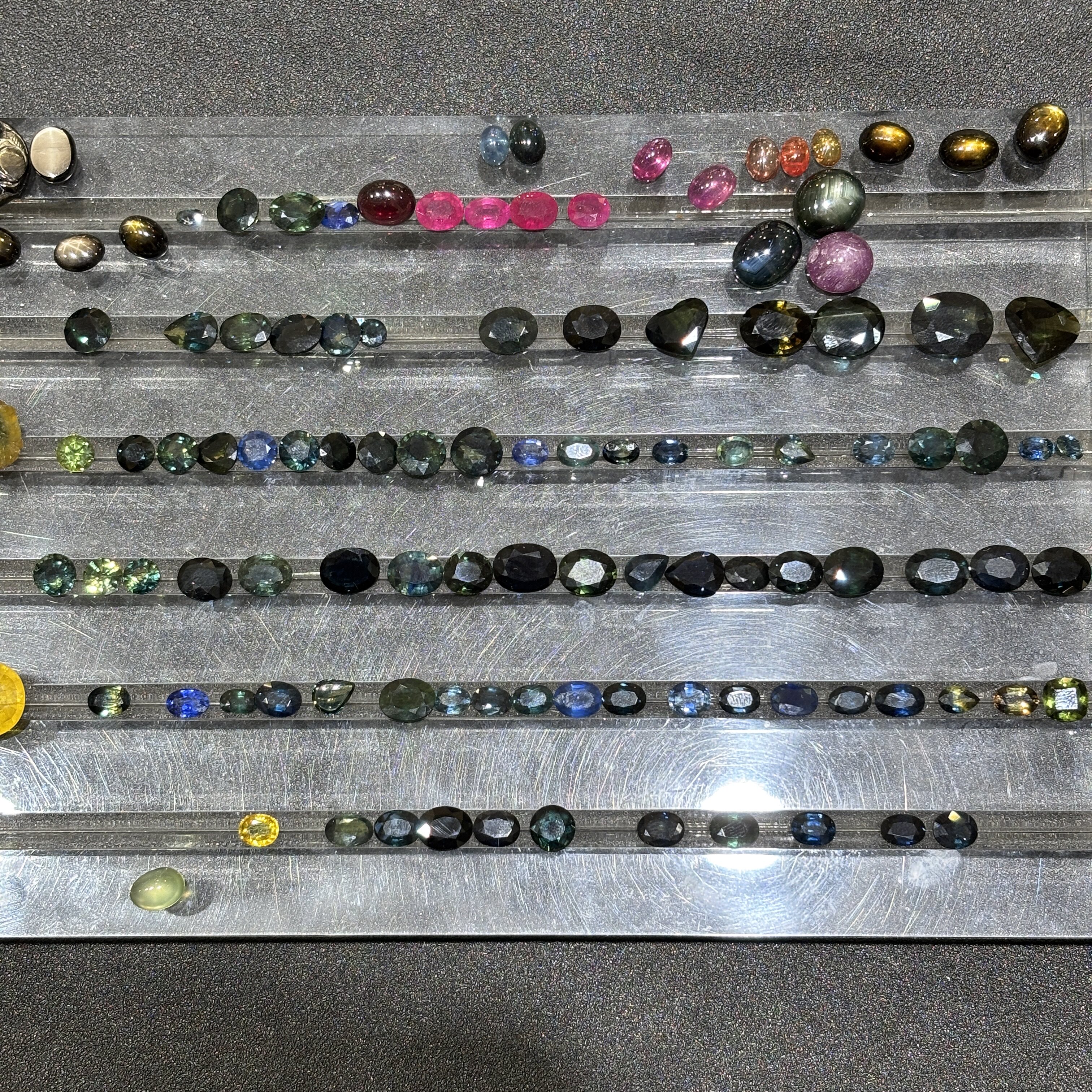 纯天然teal色水鸭绿色蓝宝石裸石深蓝浅绿定做戒指吊坠保真代镶嵌