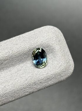 天然无烧蓝宝石裸石定制戒指吊坠山蓝孔雀蓝水鸭绿渐变色Teal色