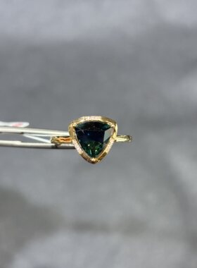 珠宝密语18k金蓝宝石戒指花色