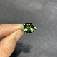 18k金绿碧玺戒指豪华配钻石方形11 11女戒鹰爪霸气火彩白金薄荷绿